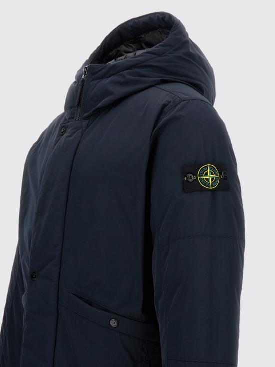 25FW 스톤 아일랜드 마이크로 트윌 후디드 다운 파카 7100008S0026 V0020 Blue - STONE ISLAND
