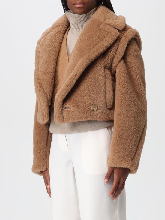 25FW 막스마라 산토스 테디 크롭 자켓 2521036012600 001 Beige - MAX MARA