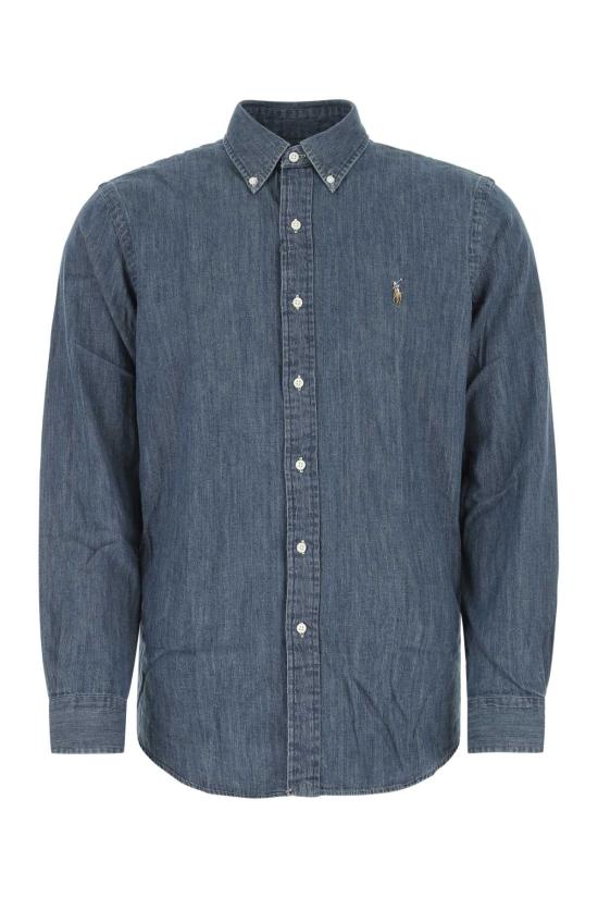 25FW 폴로 랄프로렌 포니로고 자수 데님 셔츠 710792043 001 Blue