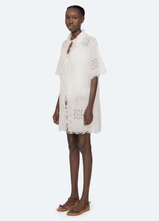  씨뉴욕 비치용품 시 니 바베트 커버업 화이트 - SEA NY