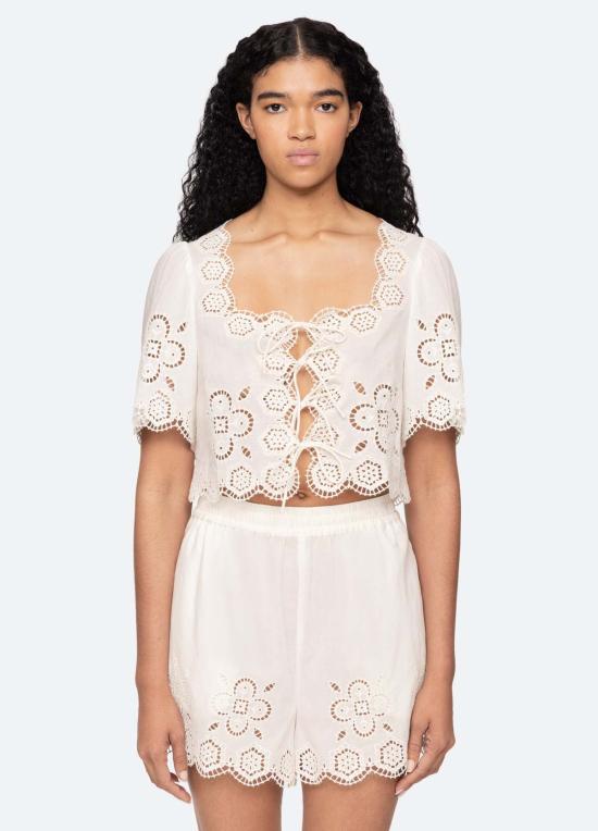  씨뉴욕 블라우스 시 니 바베트 탑 화이트 - SEA NY