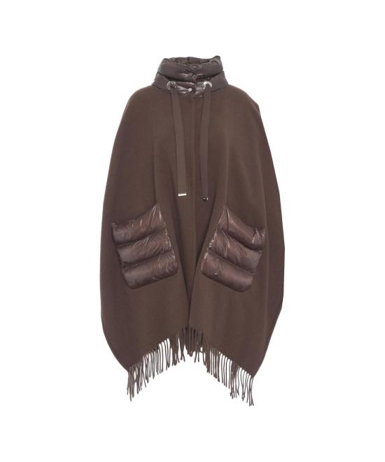 25FW 에르노 퀼티드 포켓 판초 GC00066DR 33395 8810 FONDENTE MARRONE