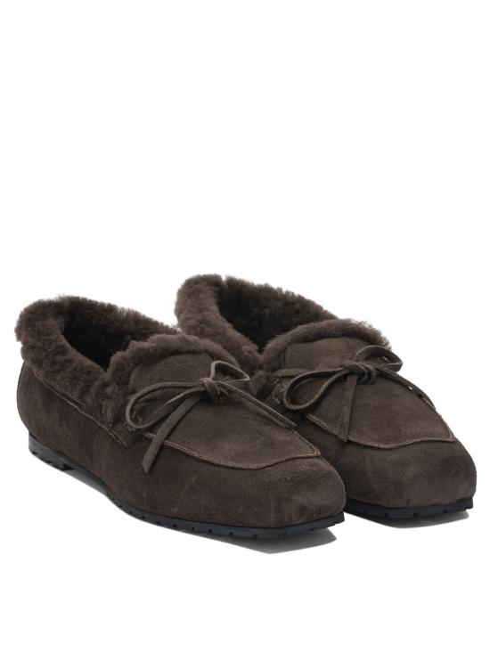26FW 에이드 로퍼 JASPERCOW SUEDE LEATHER SHEARLINGMOKA Brown - AEYDE