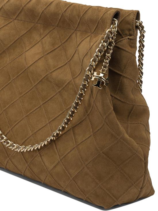 26SS 토리버치 체인 스트랩 토트 백 166064200 Brown - TORY BURCH