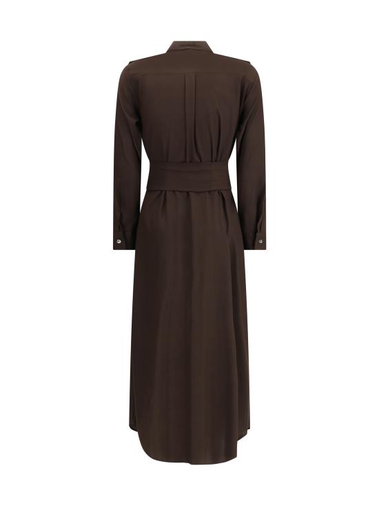 25FW 엘라 롱 원피스 PDR75MCREPE 44 BROWN - ELLA