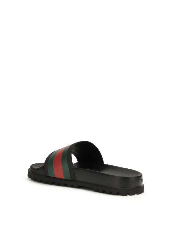26FW 구찌 웹 러버 슬라이드 샌들 429469GIB10 1098 - GUCCI