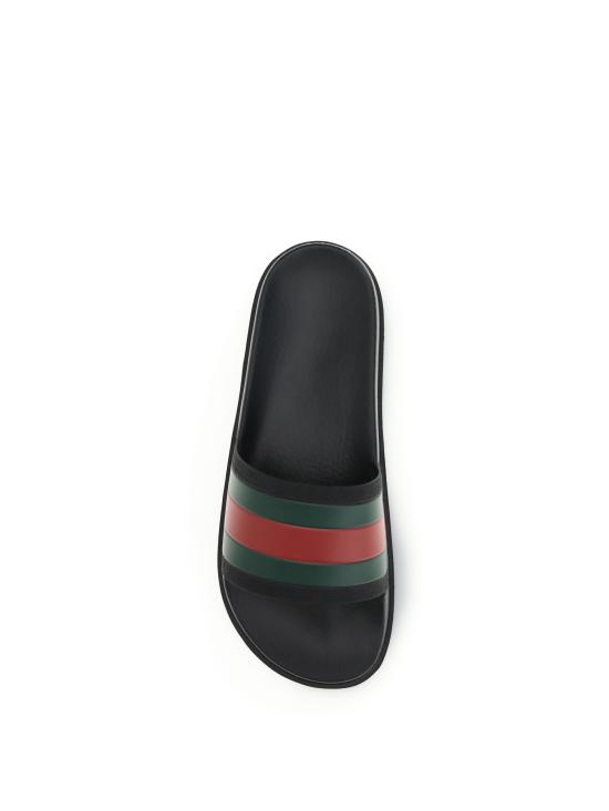 26FW 구찌 웹 러버 슬라이드 샌들 429469GIB10 1098 - GUCCI