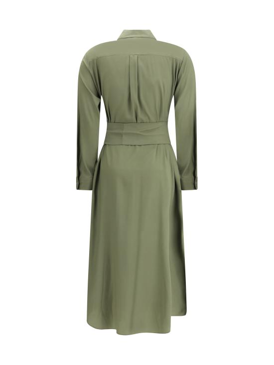 25FW 엘라 롱 원피스 PDR75MCREPE 4 GREEN - ELLA