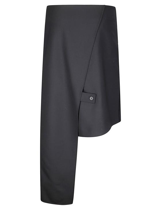 25FW 쿠레쥬 미디 스커트 425CJU317PL0170 9999 BLACK - COURREGES