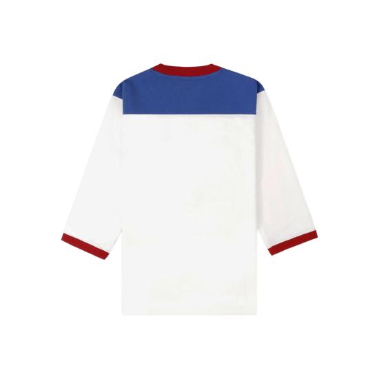 26SS 스포티앤리치 반팔 티셔츠 TO09664037WH WHRUB WHITE BLUE - SPORTY & RICH