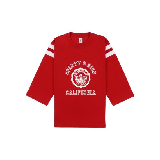 26SS 스포티앤리치 반팔 티셔츠 TO02264508RE RUBWH RED WHITE