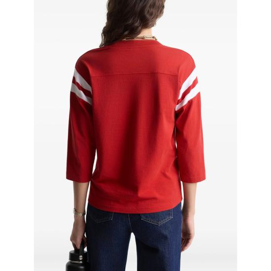 26SS 스포티앤리치 반팔 티셔츠 TO02264508RE RUBWH RED WHITE - SPORTY & RICH