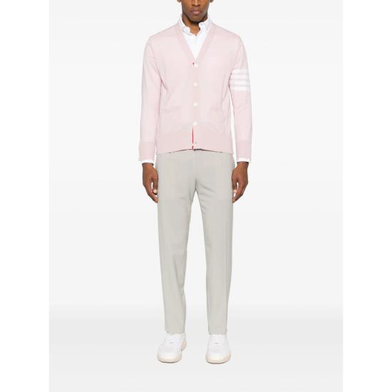 26SS 톰브라운 4바 서스테이너블 파인 메리노 울 클래식 가디건 MKC002A Y1014 680 PINK - THOM BROWNE