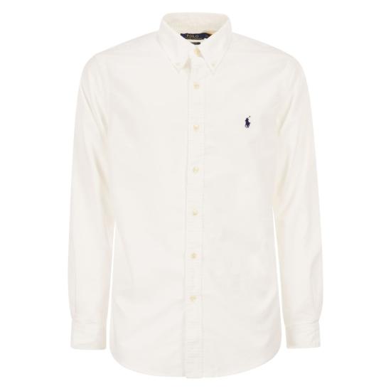  폴로 랄프로렌 커스텀 핏 버튼 다운 셔츠  710772290 WHITE