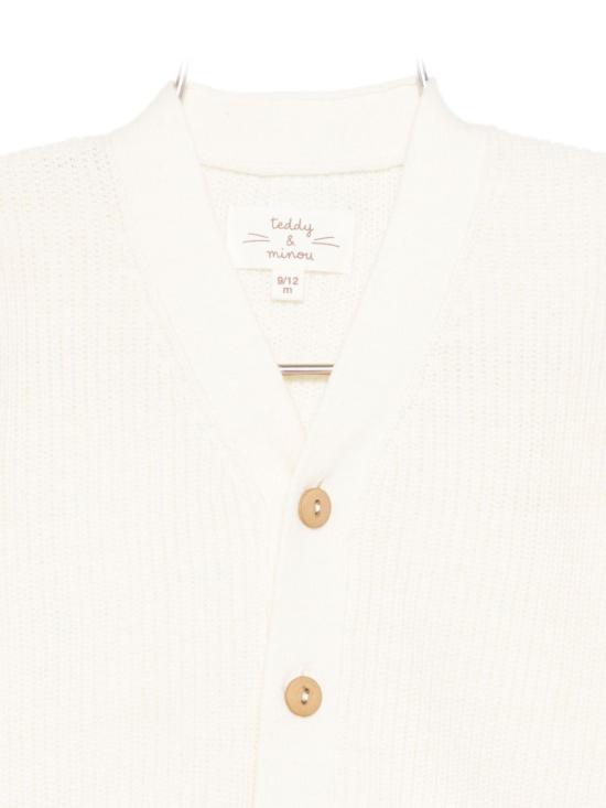 25FW [키즈] 테디 앤 미노우 가디건 A25TGF0002EM635 100 White - TEDDY & MINOU