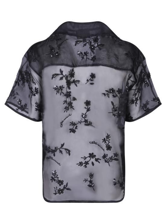 26FW 가니 셔츠 W0646 099 Black - GANNI