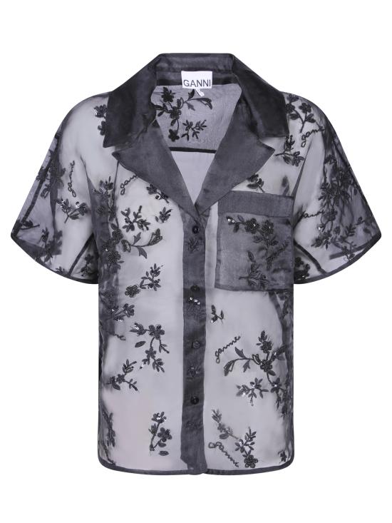 26FW 가니 셔츠 W0646 099 Black