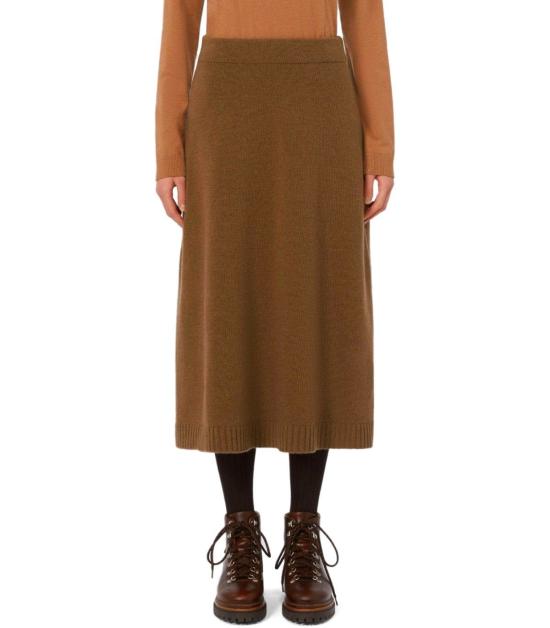 25FW 위켄드막스마라 롱 스커트 2525306012600 011 XS Brown - WEEKEND MAX MARA