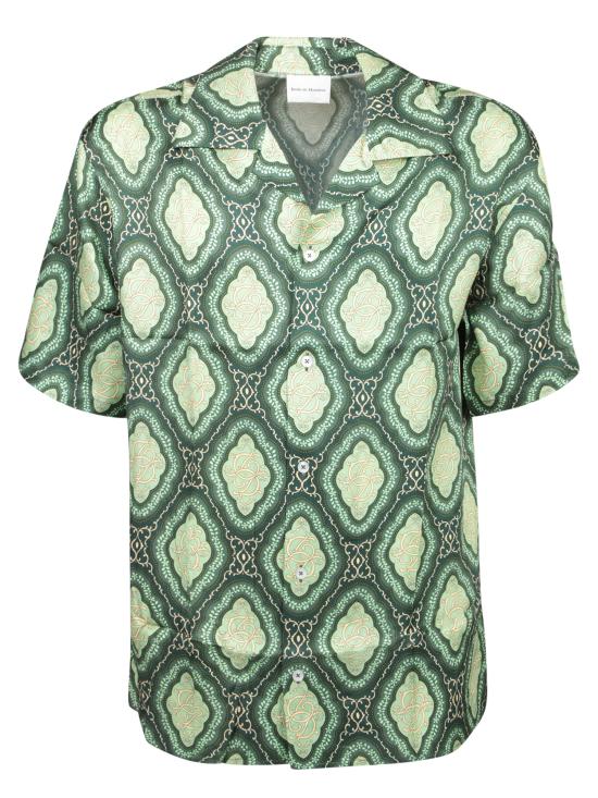 26FW 드롤드무슈 반팔 셔츠 ISH230 VI022 GN Green