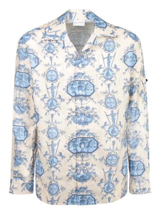 26FW 드롤드무슈 긴팔 셔츠 ISH232 LI011 LBE Blue