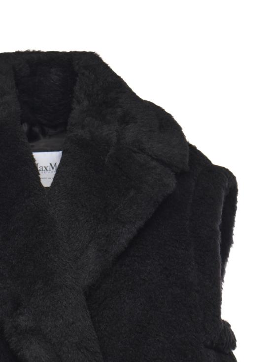 25FW 막스마라 테디 알파카 울 더블브레스트 베스트 2521276253600 008 Black - MAX MARA