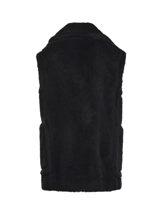 25FW 막스마라 테디 알파카 울 더블브레스트 베스트 2521276253600 008 Black - MAX MARA