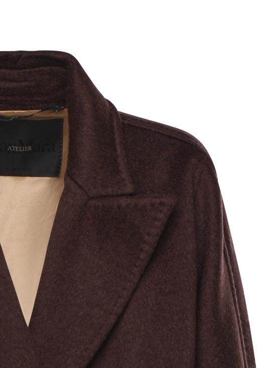 25FW 막스마라 더블 브레스티드 울 코트 2521016105600 001 Brown - MAX MARA