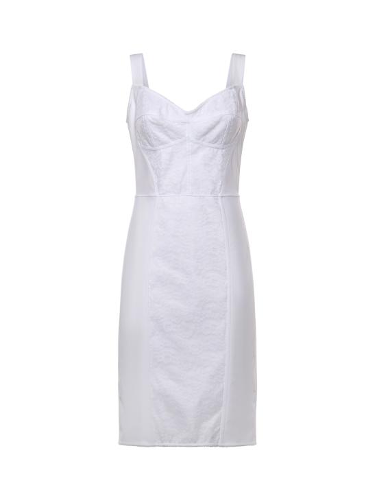 25FW 돌체앤가바나 미디 원피스 F63G9T GDCLQW0800 White