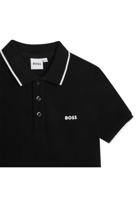 25FW [키즈] 휴고보스 폴로 셔츠 J25P26 09B Black - HUGO BOSS