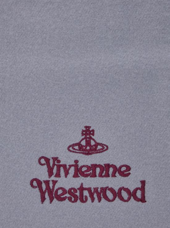 25FW 비비안웨스트우드 자수 로고 머플러 81030007W00Q7AABP403 Grey - VIVIENNE WESTWOOD