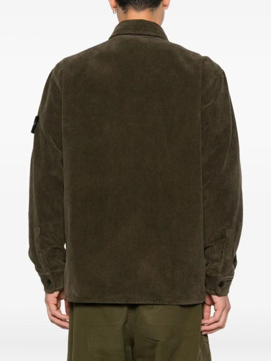 25FW 스톤 아일랜드 오가닉 코튼 코듀로이 오버셔츠 K2S151200012 S0212 V0054 MILITARY GREEN - STONE ISLAND