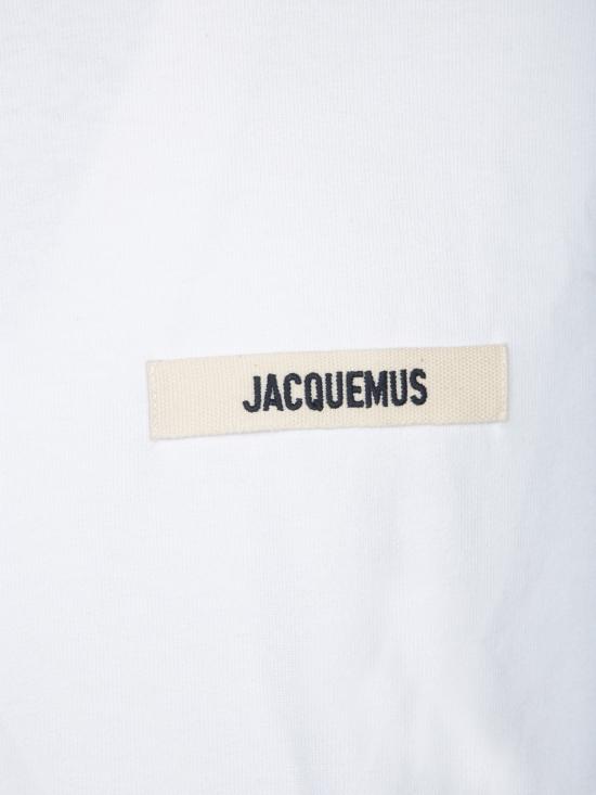 26SS 자크뮈스 그로그랭 로고 티셔츠 TSM00133 AJ00226 100 White - JACQUEMUS