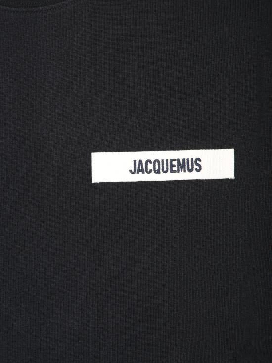 26SS 자크뮈스 그로그랭 로고 티셔츠 TSM00133 AJ00226 990 Black - JACQUEMUS