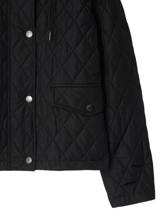 26FW 버버리 크롭 퀄티드 나일론 후드 자켓 8110329 BLACK - BURBERRY