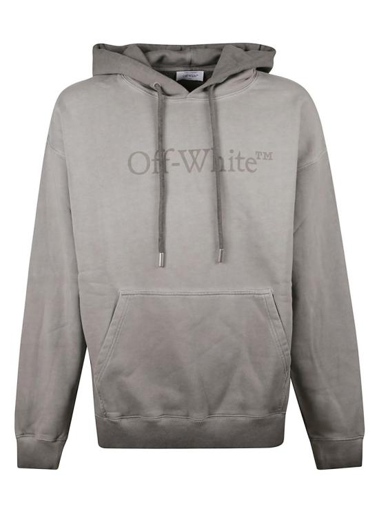 25FW 오프화이트 런더리 스케이트 후드 티셔츠셔츠 OMBB085F25FLE00V GREY