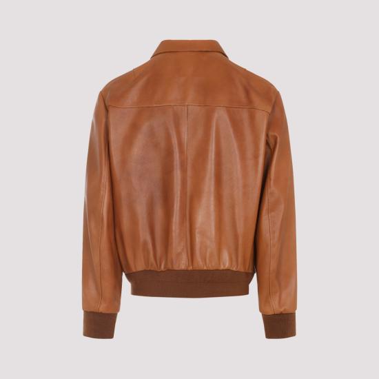 25FW 랄프 로렌 레더 봄버 자켓 레더 봄버  790976956001 Beige - RALPH LAUREN