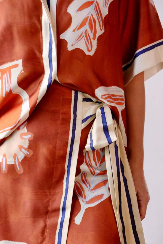  알레메 탑 AlÉmais Soleil D' Amour 실크 셔츠 - ALEMAIS