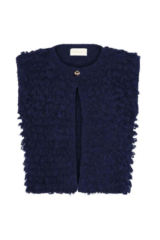  캐롤리나 케이 베스트 Carolina K Marjorie 조끼 네이비 - CAROLINA K