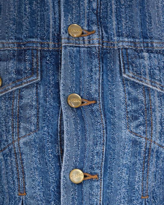 25FW 가니 데님 자켓 J1845566 MID BLUE STONE - GANNI