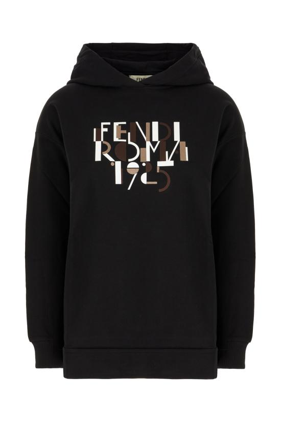 25FW 펜디 후드 티셔츠 FS9755AVFA F0GME Nero