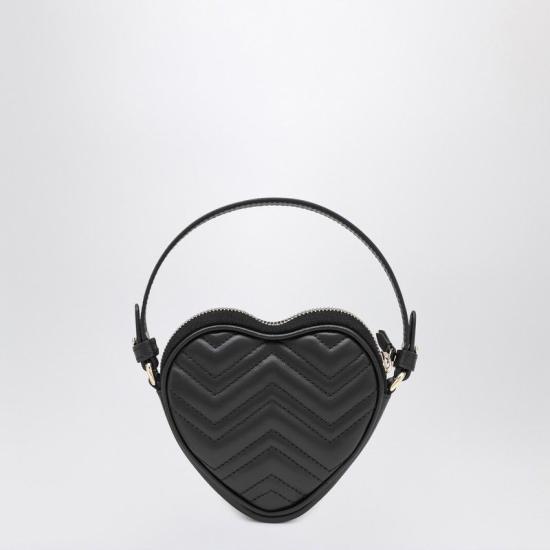 25FW 구찌 GG 마몽 하트 미니백 837753AAET81000 BLACK DOM - GUCCI