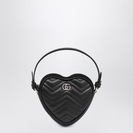 25FW 구찌 GG 마몽 하트 미니백 837753AAET81000 BLACK DOM