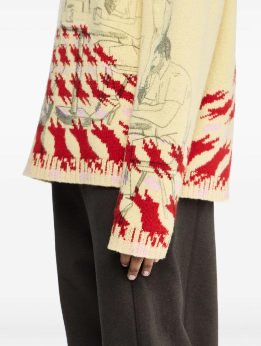 25FW JW앤더슨 긴팔 티셔츠 KW1492YN0373 215 BUTTERMILK - JW ANDERSON