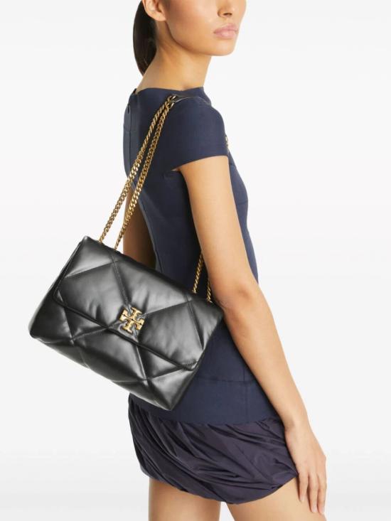 26SS 토리버치 키라 다이아몬드 퀼트 컨버터블 숄더백 154704001 Black - TORY BURCH