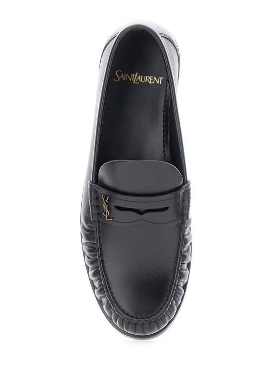 25FW 생로랑 모노그램 레더로퍼 820648AAELH1000 Black - SAINT LAURENT