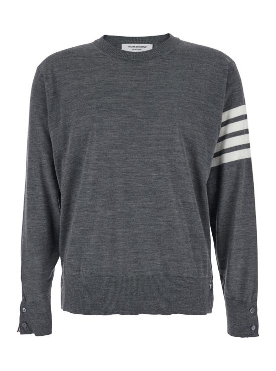 26SS 톰브라운 사선완장 메리노 울 니트 MKA002AY1014038 Grey