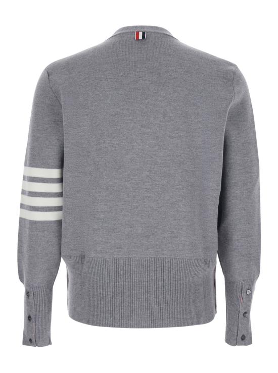 26FW 톰브라운 울 4바 브이넥 가디건 MKC160A00014055 Grey - THOM BROWNE