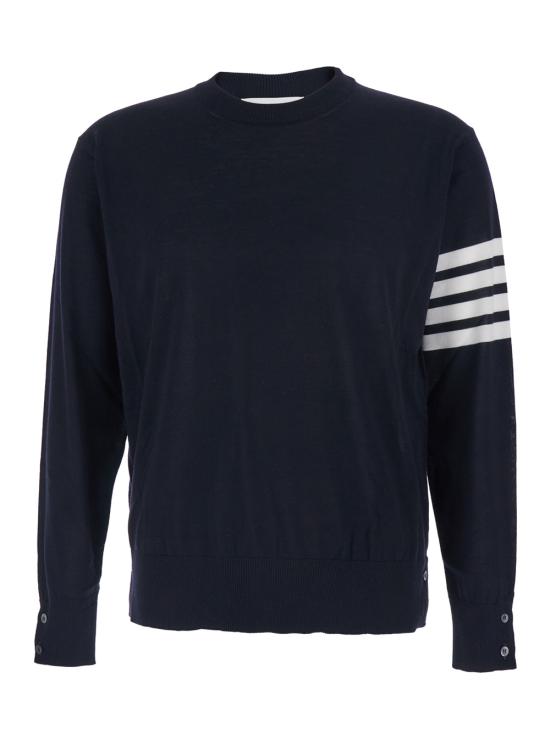 26FW 톰브라운 사선완장 메리노 울 니트 MKA002AY1014415 Blu