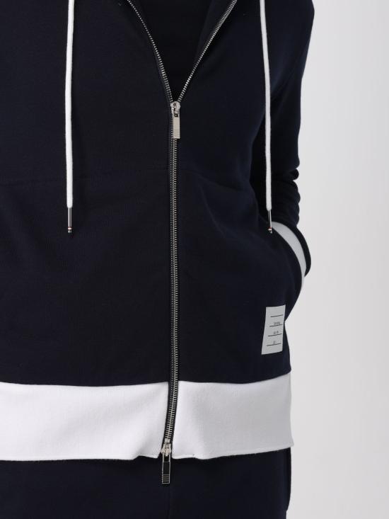 25FW 톰브라운 후드 티셔츠 MJT517A03037415 NAVY DOM - THOM BROWNE