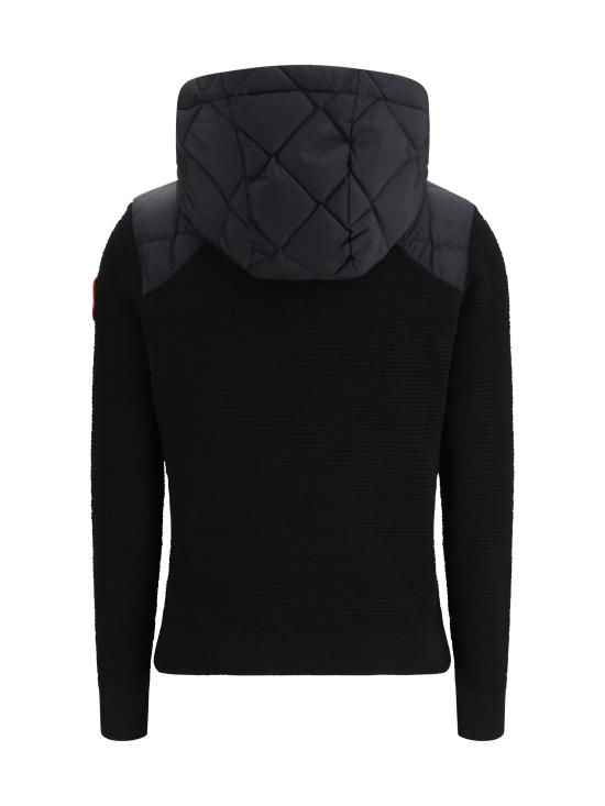 26FW 캐나다구스 하이브리지 휴론 퀼티드 니트 후드 6800L 9061 BLACK - CANADA GOOSE